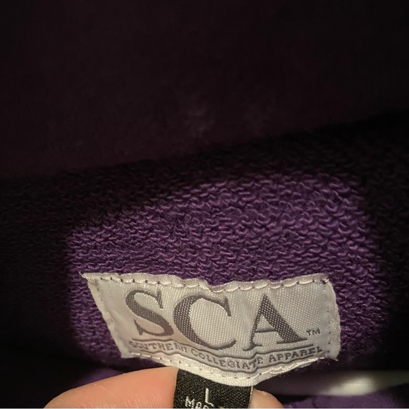 LSU Tigers Women's Quarter Zip Pull Over SCA Purple Sweatshirt Size L NWT! - Picture 4 of 6